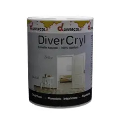 Esmalte Aquoso 100% Acrílico Divercryl Acetinado Divercol - Acetinado - 1lt - 1370030106