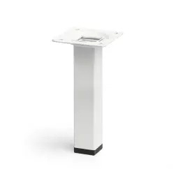 Pé Quadrado em Aço Branco - 10cm - 1160440098