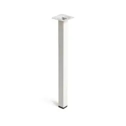 Pé Quadrado em Aço Branco - 10cm #1 - 1160440098