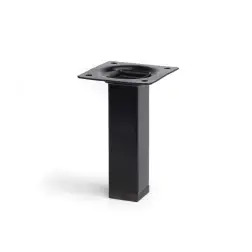 Pé Quadrado em Aço Preto - 10cm - 1160440099