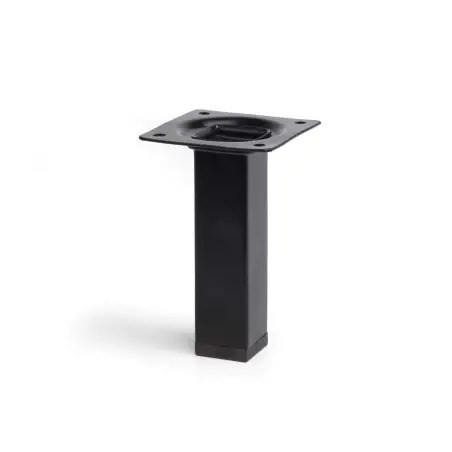 Pé Quadrado em Aço Preto - 10cm - 1160440099