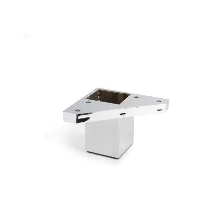 Pé Quadrado ABS Cromado Brilhante 40x40mm - 6cm - 1160440139