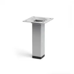 Pé Quadrado em Aço Cromado Mate Rei - 10cm - 1160440108