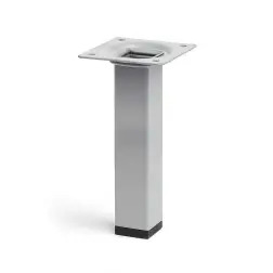 Pé Quadrado em Aço Cromado Mate Rei - 10cm - 1160440108