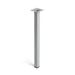 Pé Quadrado em Aço Cromado Mate Rei - 10cm #1 - 1160440108