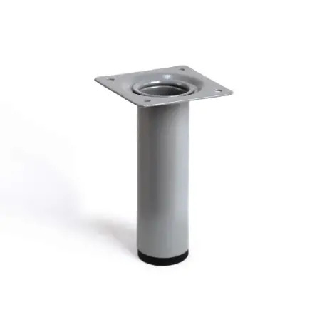 Pé Redondo em Aço Cromado Mate Rei - 10cm - 1160440109