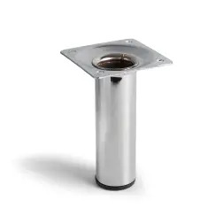 Pé Redondo em Aço Cromado Brilhante Rei - 10cm - 1160440103