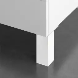 Pé Quadrado ABS Branco 40x40mm Rei - 6cm - 1160440130