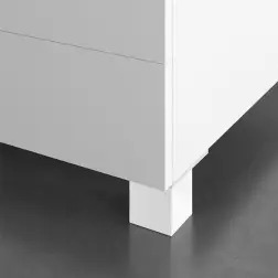 Pé Quadrado ABS Branco 40x40mm Rei - 6cm #5 - 1160440130