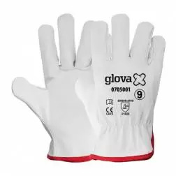 Luva Pele de Vaca Chefe com Ribete Cinza - 9 - 1350200087