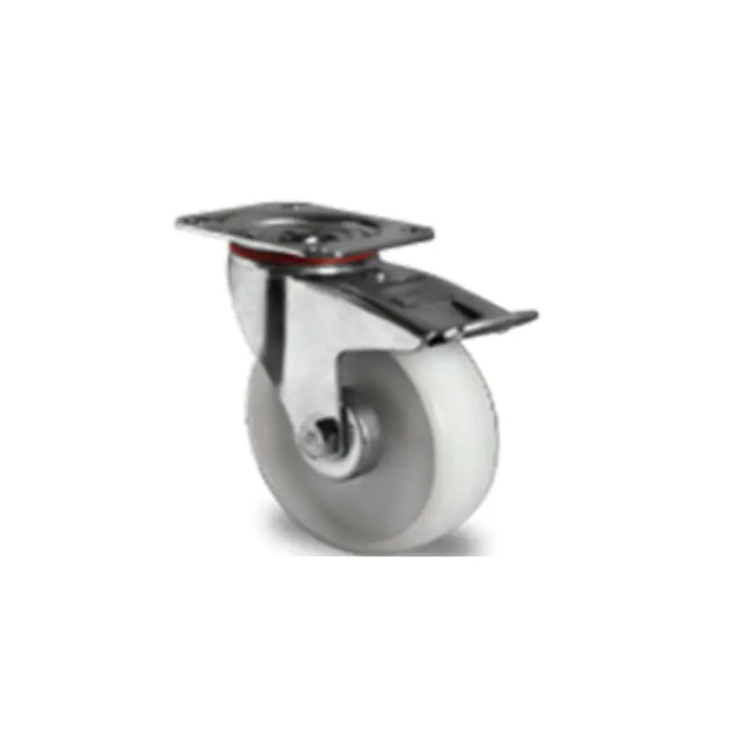 Roda em Nylon com Suporte Giratório com Travão Torneling