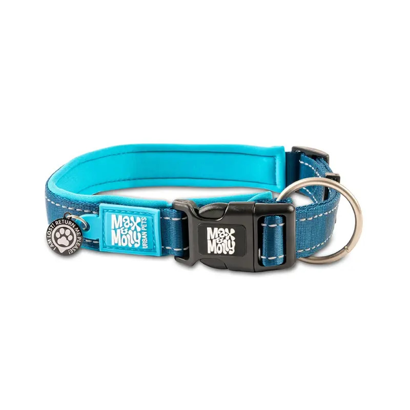 Coleira com ID Tag "Matrix Sky Blue"