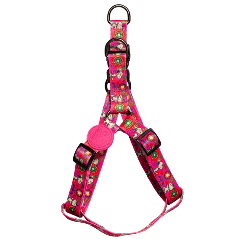 Peitoral Rosa/Flores Snoopy