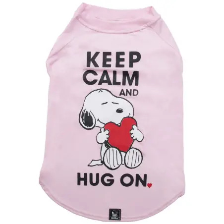 T-shirt Keep Calm Rosa Snoopy - XS - Pescoço: 30cm/ Peito: 36cm/ Dorso: 26cm - 1040240228