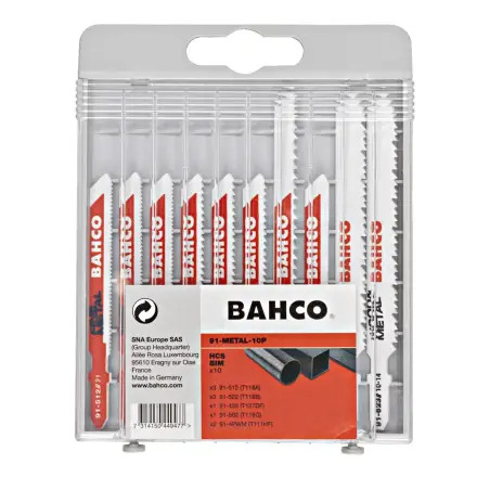 Conjunto Lâminas Tico-Tico Metal 10peças 91-METAL-10P Bahco - 1250300097