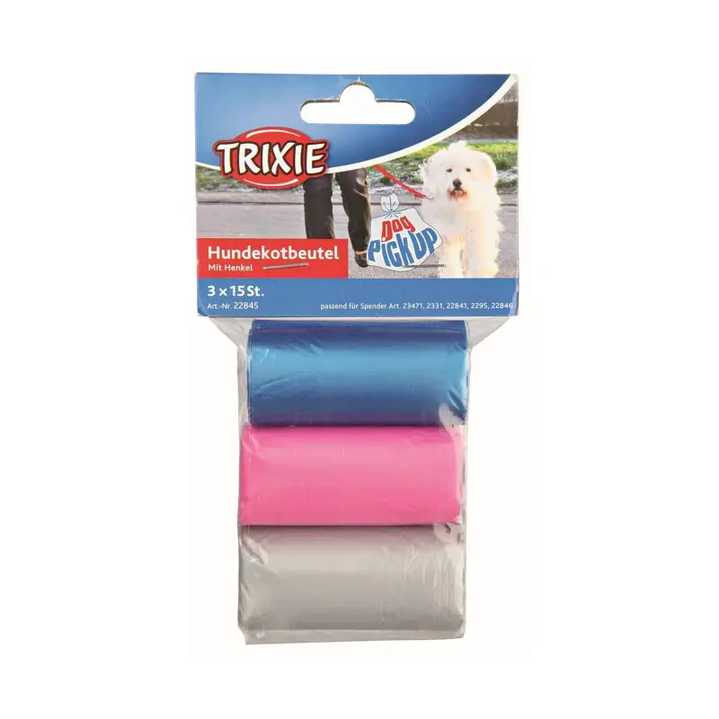 Saco Plástico Dispensador para Dejetos de Cão 3x15 Sacos Trixie