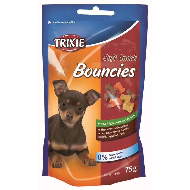 Snack Bouncies com Frango, Cordeiro e Tripa 75gr para Cão 31493 Trixie