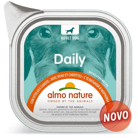 Almo Dog Daily - Vitela E Cenoura terrina 100 G Almo Nature - 1540260180