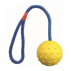 Bola Em Borracha C/ Corda Milticolorida - 6 X 30 Cm Trixie - 1040060449