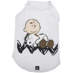 T-Shirt Branca/Sleeping Snoopy - XS - Pescoço: 30cm/Peito: 36cm/ Dorso: 26cm - 1040240259
