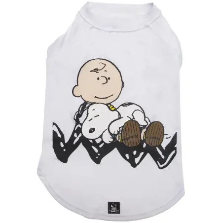 T-Shirt Branca/Sleeping Snoopy - XS - Pescoço: 30cm/Peito: 36cm/ Dorso: 26cm - 1040240259