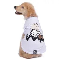 T-Shirt Branca/Sleeping Snoopy - XS - Pescoço: 30cm/Peito: 36cm/ Dorso: 26cm - 1040240259