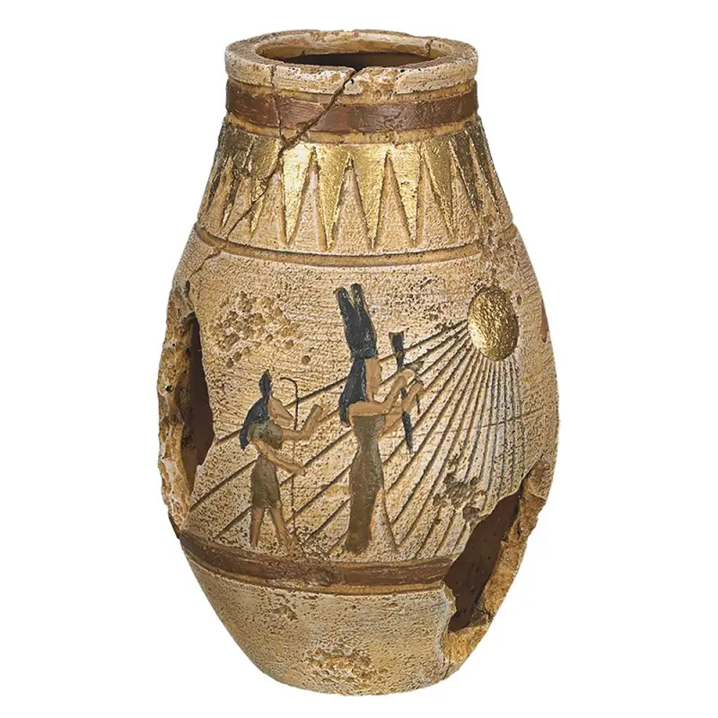 Decoraçao Aquario - Vaso Egipcio Med. 8x8x13 Cm Vadigran