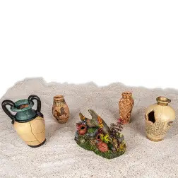 Decoraçao Aquario - Vaso Egipcio Med. 8x8x13 Cm Vadigran - 1040350250