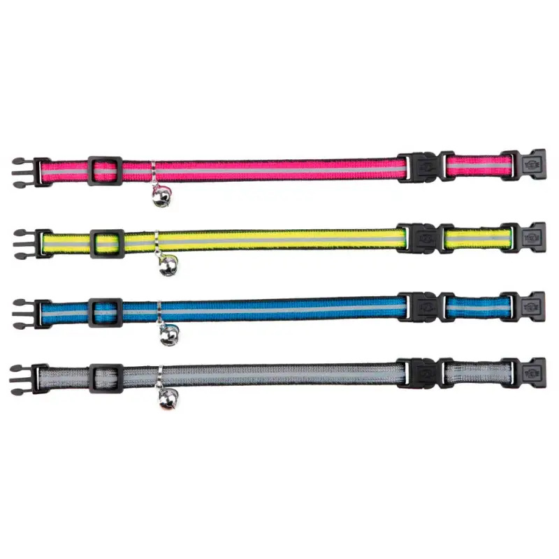 Coleira Nylon Elástica Patinhas para Gato 41673 Trixie