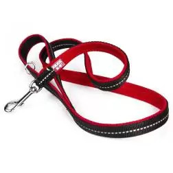 Trela Julius "powair" preto/vermelho 120 Cm mos Julius-K9 - 1040220999