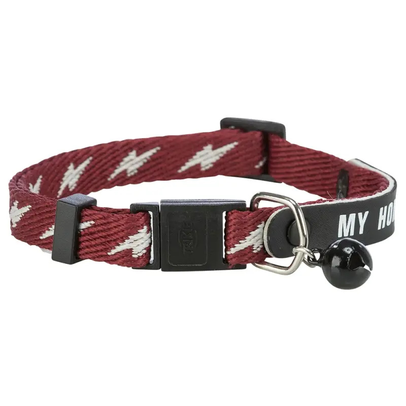 Coleira C/ Identificador "my Home" P/ Gato vermelho Trixie