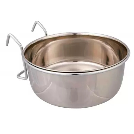 Gamela Inox C/ Suporte P/ Aves 0,9 Lt Trixie - 1040090216