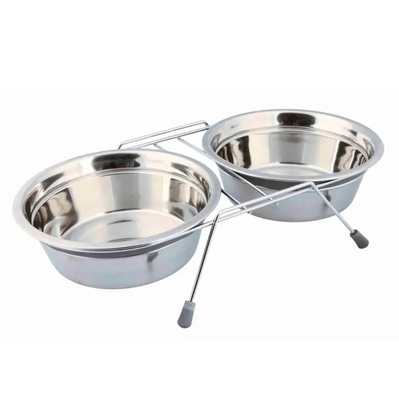 Gamela Dupla C/  Protecçoes Em Silicone 2x1,5 Lt / Ø2 Trixie