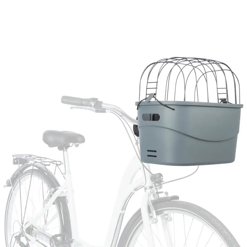 Cesto Em Plastico C/ Tampa Em Arame P/ Bicicleta 42x3 Trixie Cesto Em Plastico C/ Tampa Em Arame P/ Bicicleta 42x3 Trixie