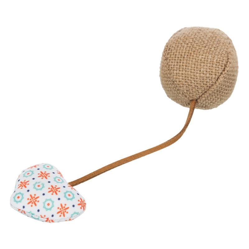 Bola Com Coraçao Em Juta/tecido Ø 4,5x18 Cm Trixie