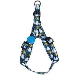 Peitoral Azul/Xadrex Snoopy - XS - Circunf. Barriga: 27-38cm - 1040180667