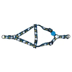 Peitoral Azul/Xadrex Snoopy - XS - Circunf. Barriga: 27-38cm - 1040180667