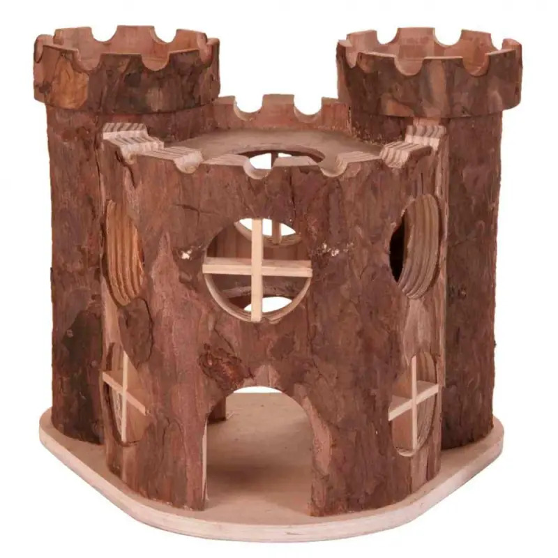 Castelo "matti" Em Madeira Natural P/ Hamsters Trixie