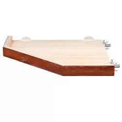 Plataforma Abrigo em Madeira Natural - 17x17cm - 1040160030