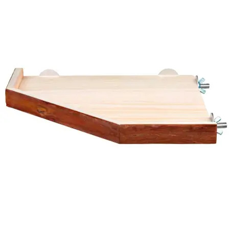 Plataforma Abrigo em Madeira Natural - 17x17cm - 1040160030