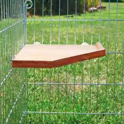Plataforma Abrigo em Madeira Natural - 17x17cm - 1040160030