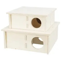 Abrigo em Madeira com 4 Divisórias Trixie - 25x10x25cm - 1040160131