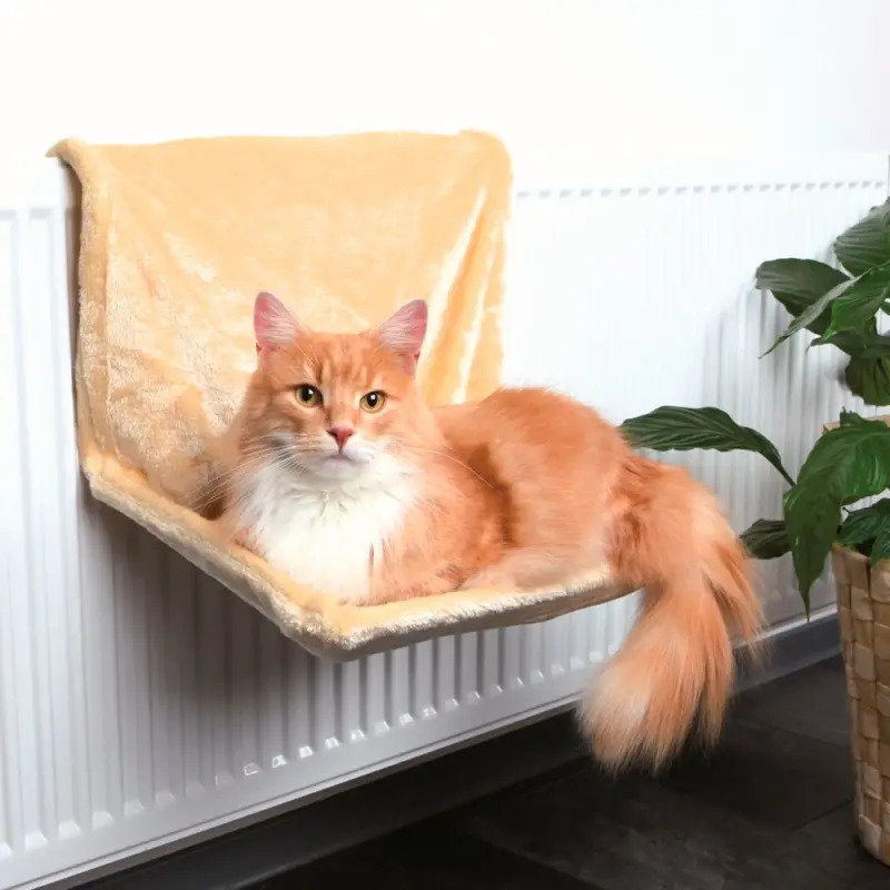 Cama P/ Gatos C/ Aplicaçao P/ Radiadores bege Trixie