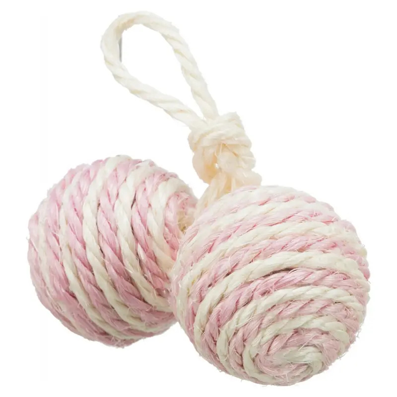 Bola Dupla Em Sisal Recheada C/ Catnip Trixie