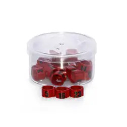 Anilhas P/ Pombos Numeradas 1-25 emb. C/ 25 Diversas - 1040110018