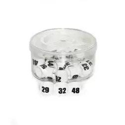 Anilhas P/ Pombos Numeradas 26-50 emb. C/ 25 Diversas #2 - 1040110019