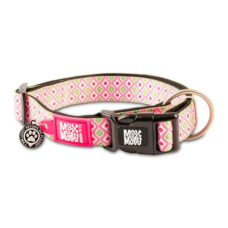 Coleira com ID Tag "Retro Pink" - XS - 1040080737