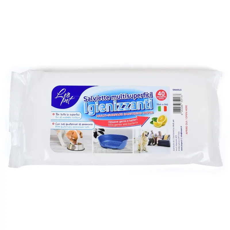 Toalhetes P/ Limpar E Higienizar Superficies emb. C/ Leopet Toalhetes P/ Limpar E Higienizar Superficies emb. C/ Leopet