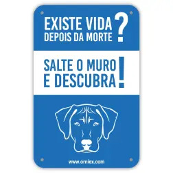 Placa Pvc "ha Vida Depois De Saltar O Muro?" EX - 1630070114