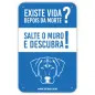 Placa Pvc "ha Vida Depois De Saltar O Muro?" EX